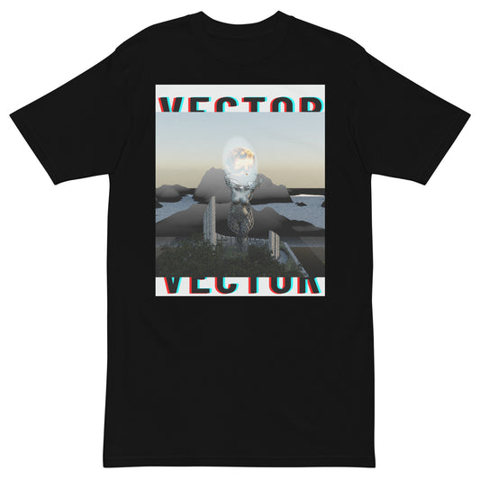 Delta Distortion Printed T-shirt Black