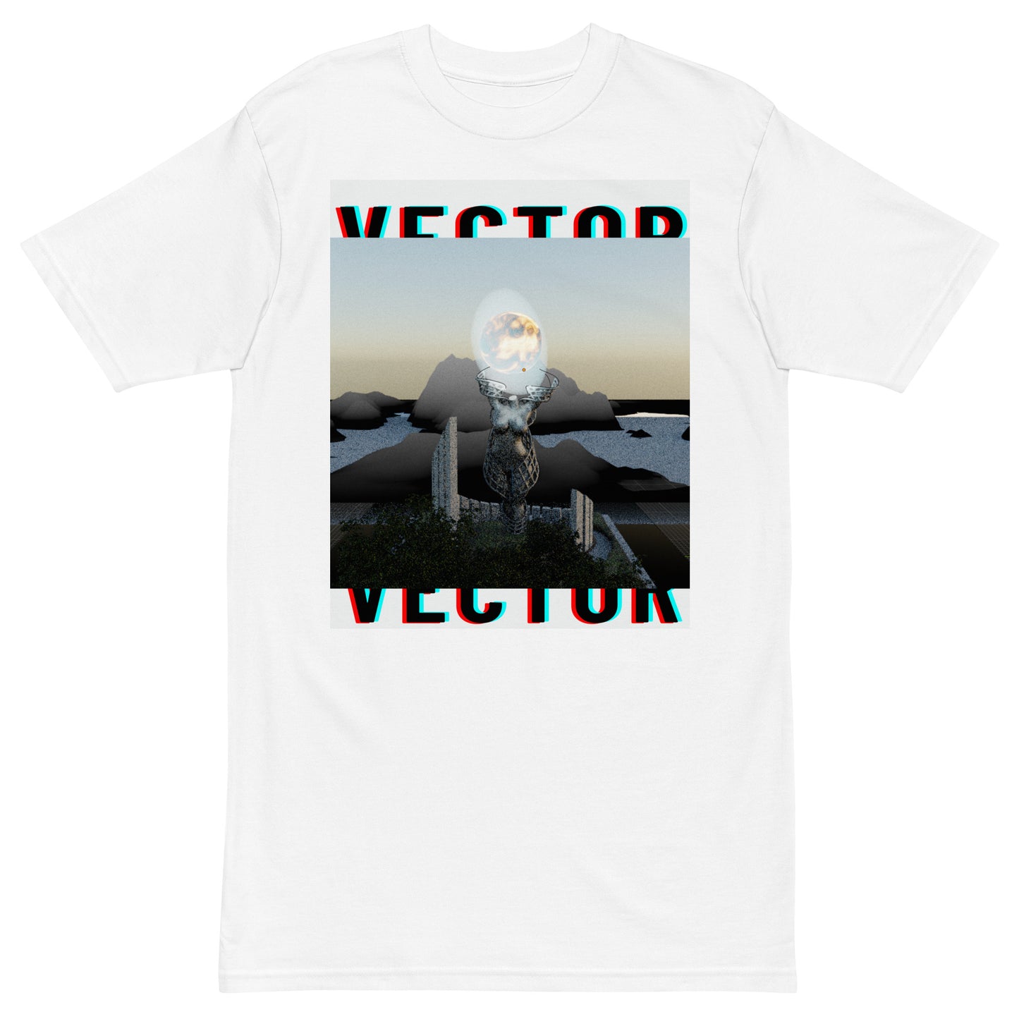 Delta Distortion Printed T-shirt White