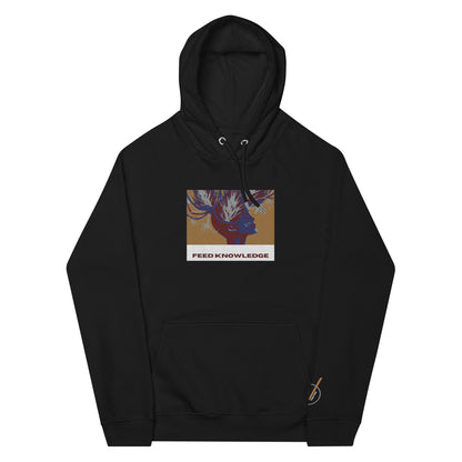 Feed Knowledge Embroidered hoodie Black