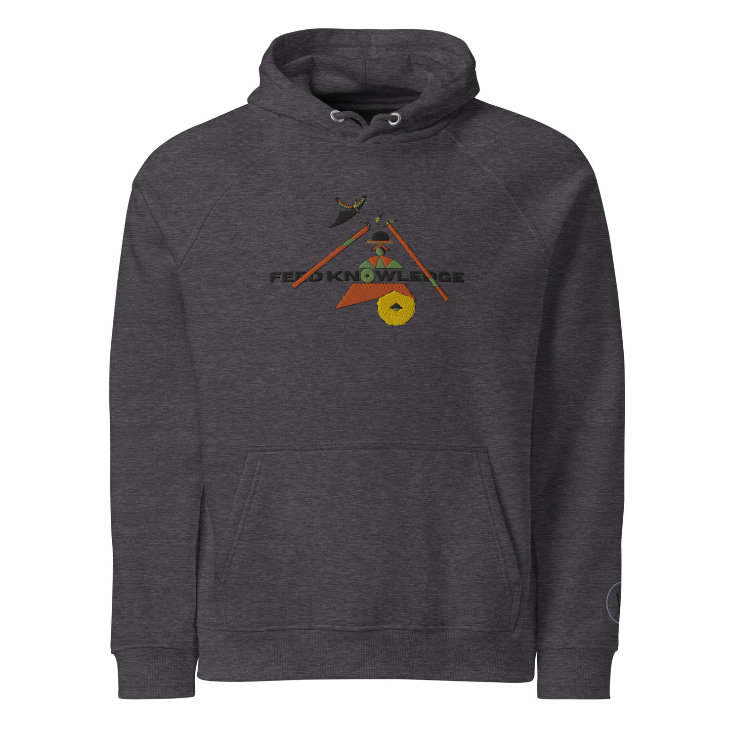 Feed Knowledge Geometric2 Embroidered hoodie Gray