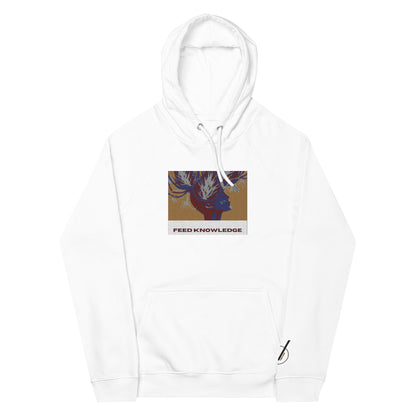 Feed Knowledge Embroidered hoodie White