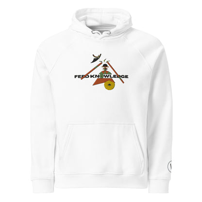 Feed Knowledge Geometric2 Embroidered hoodie White